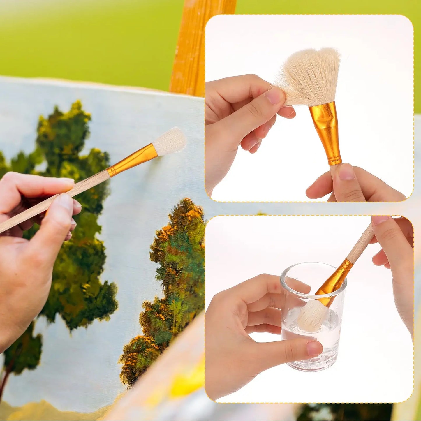 Bview Art Premium Ceramic Glazing Brush 9 Pottery Painting Tools