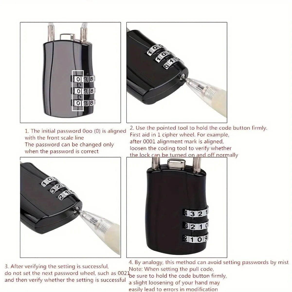 1pc Luggage Travel Lock, School Gym Storage Cabinet Luggage Lock, File Cabinet Tool Box Case Password Lock Peaceful Pleasures Health and Wellness