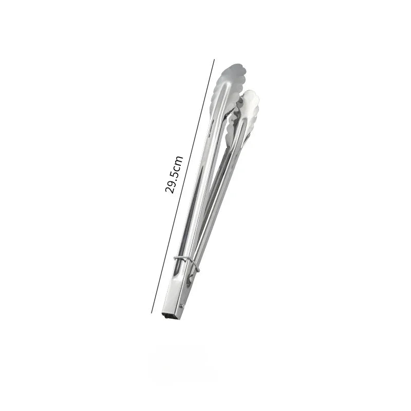 Home Food Tongs Utensils for Kitchen Buffet Meat Kitchens Accessories Accessory Bone Stainless Steel Bread Clip Cooking Tools Peaceful Pleasures Health and Wellness 12-inch