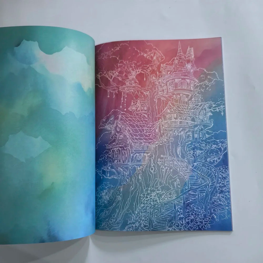 Ink Tracing Coloring Book Hidden Cities Vol 2 Unique Books Beginners