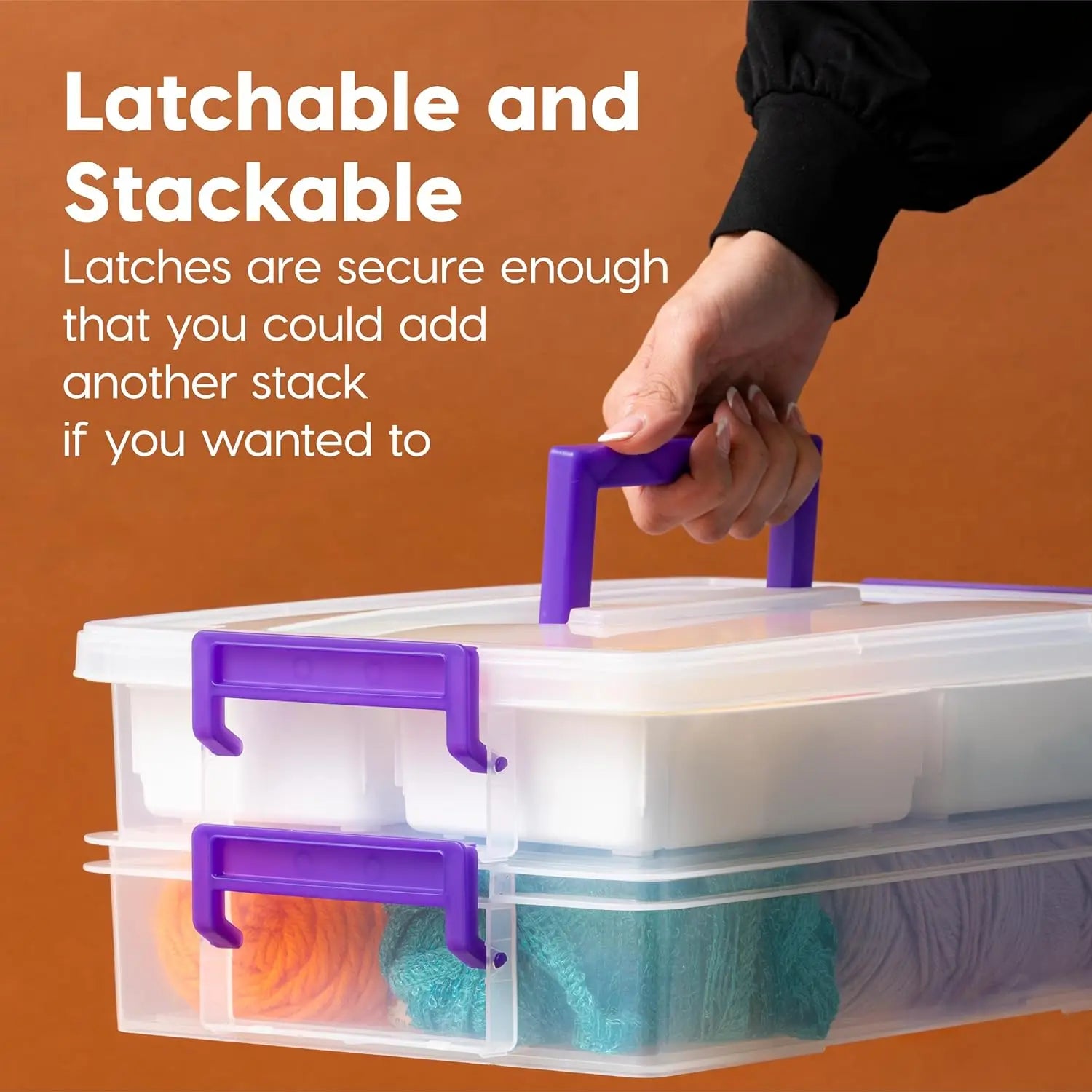 9 Qt Clear Storage Container with Lid – Stackable, Portable, Latch Peaceful Pleasures Health and Wellness