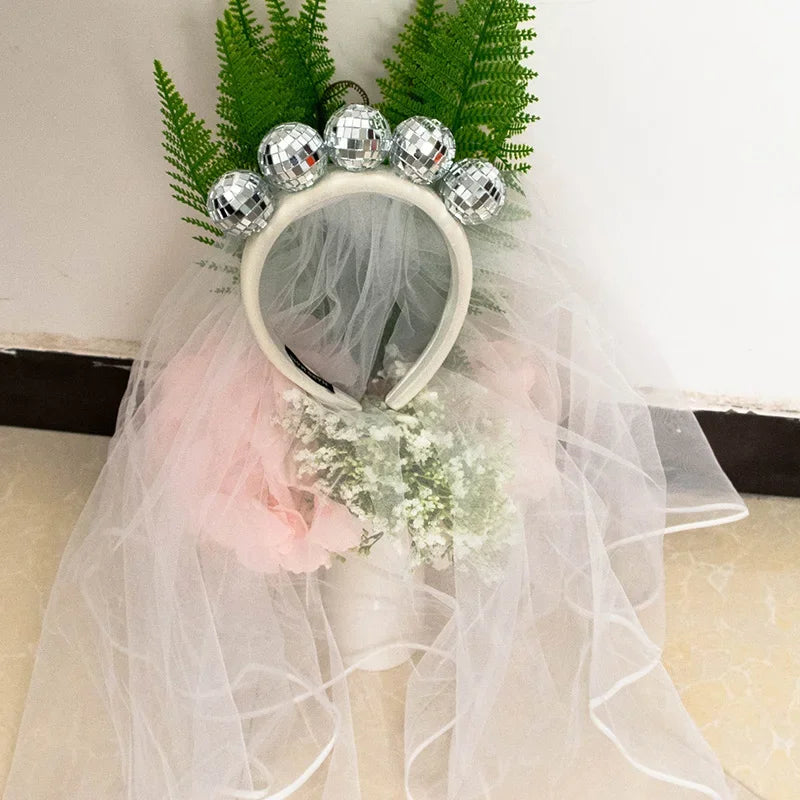 Last Disco Bachelorette Veil | Nash Bash Cowgirl Bride Gift