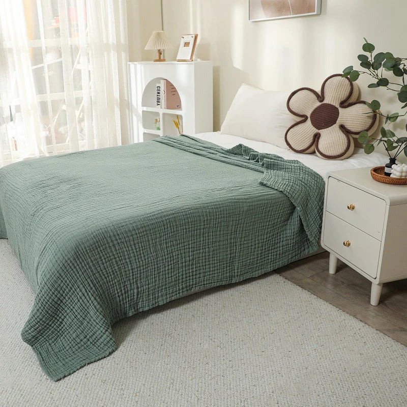 Battilo 6-Layer Muslin Cotton Throw Blanket | Boho Sofa & Bed