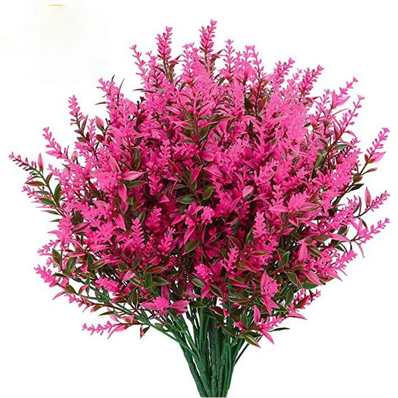 Artificial Lavender Bouquet | Plastic Flowers for Wedding & Home