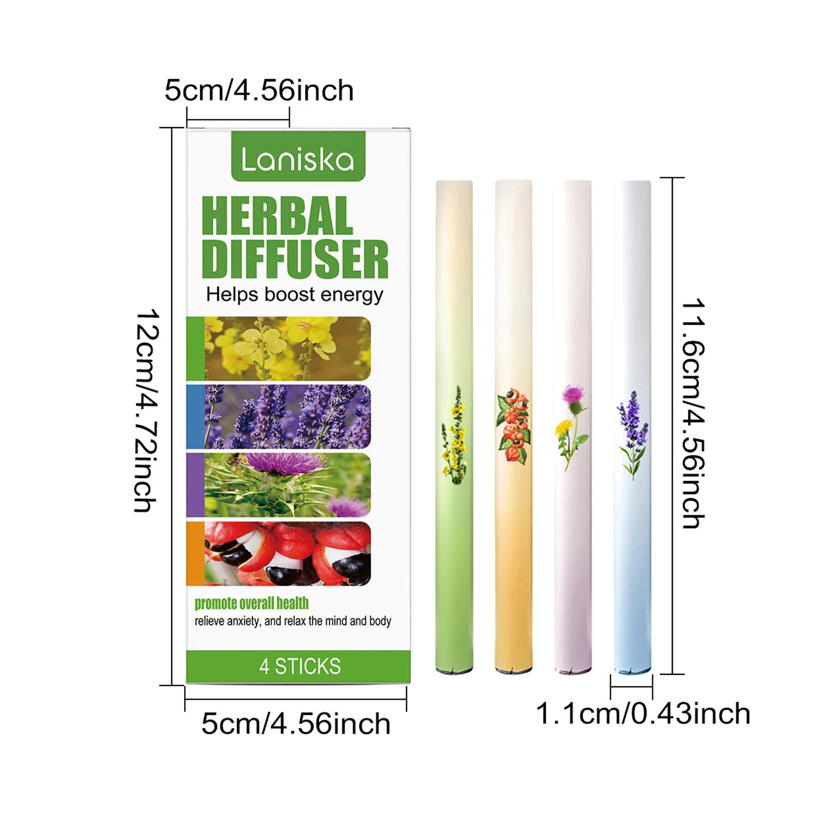 Herbal-Care Stick Set 4pcs Portable Design Natural Moisturizing Gentle Skin Tool For Dry Skin Peaceful Pleasures Health and Wellness