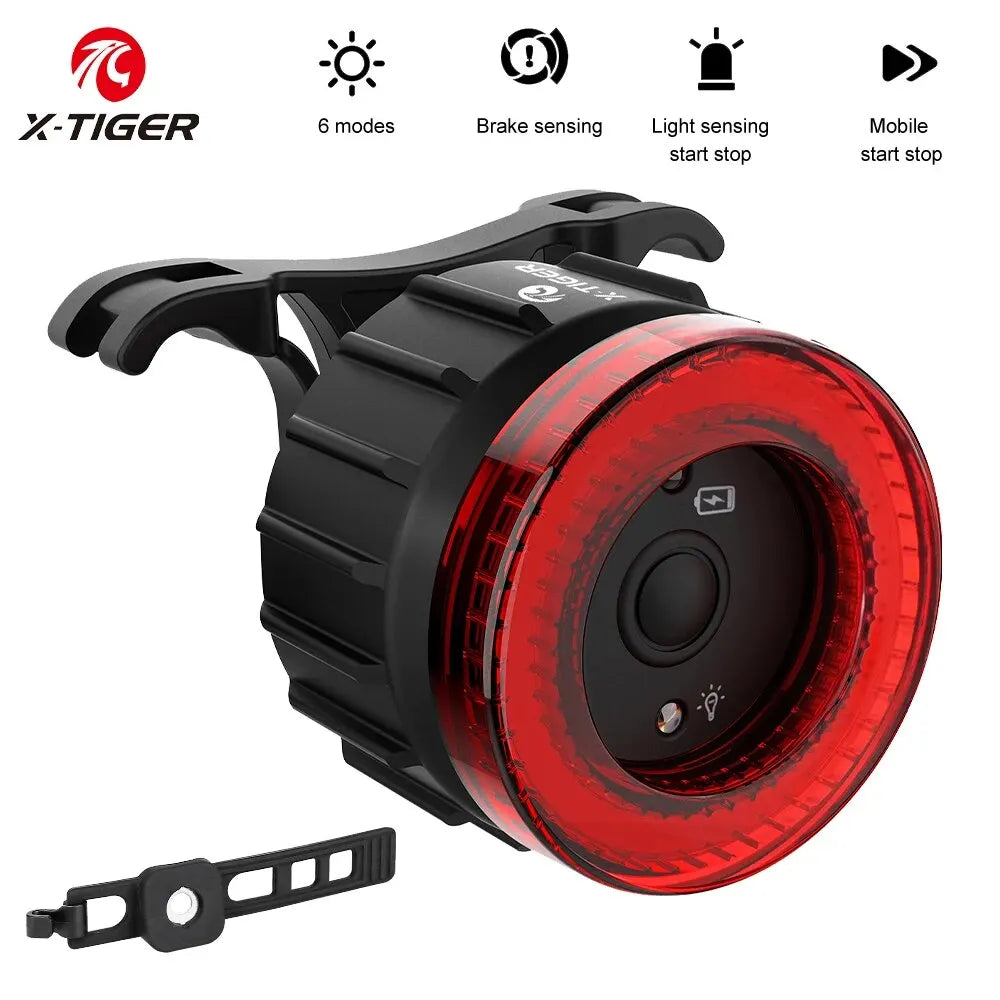 X-TIGER Smart Bike Tail Light | LED Sensor Brake Warning