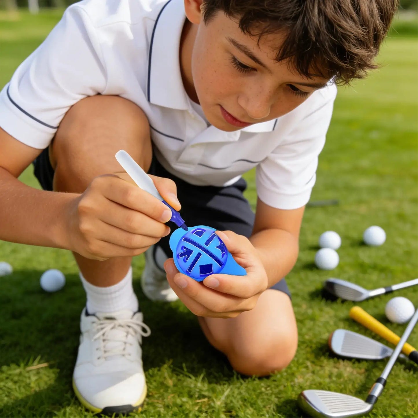 Reusable Golf Ball Line Marker Alignment Stencil Template Training Aid For Men Women, Putting Practice Driving Range Accessories Peaceful Pleasures Health and Wellness