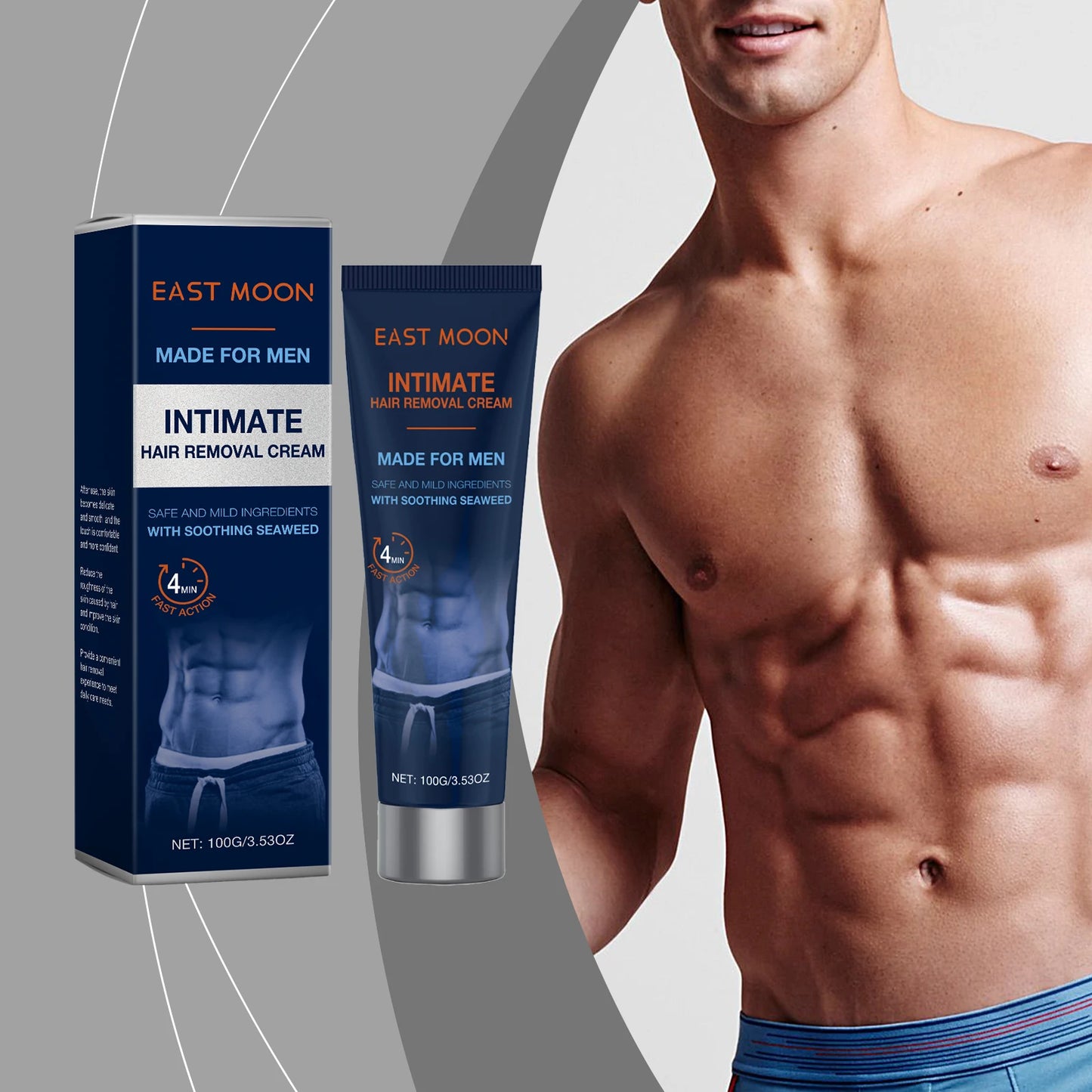 East Moon Men's Hair Removal Cream – Gentle Body Depilatory