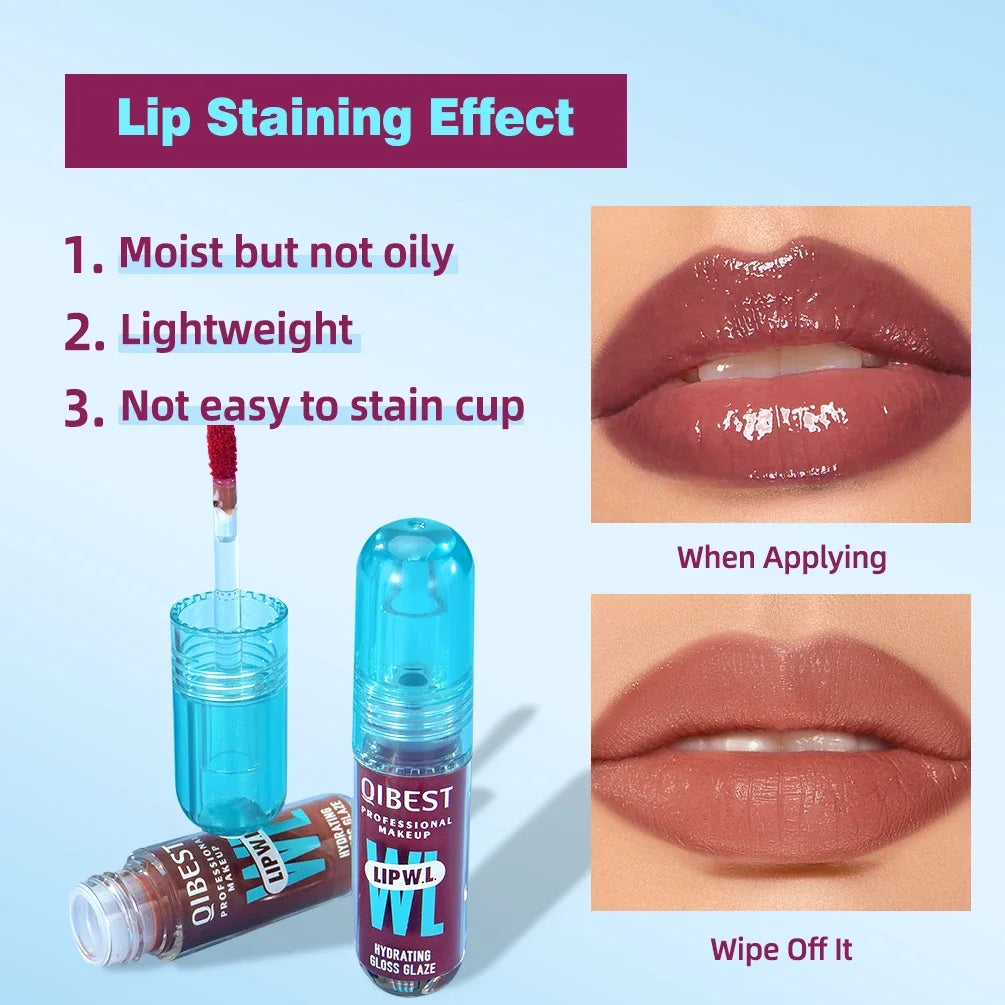 Qibest Original Moisturizing Lip Balm Lip Oil Gloss Care of The Lips Benetitnt for Lips Plumping Exfoliating Plumping Gloss Oil Peaceful Pleasures Health and Wellness