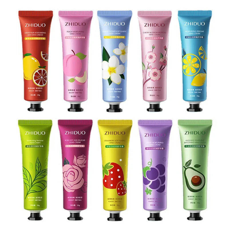 BIOAOUA 10pc Fruity Floral Hand Cream Set – Moisturizing & Anti-Aging