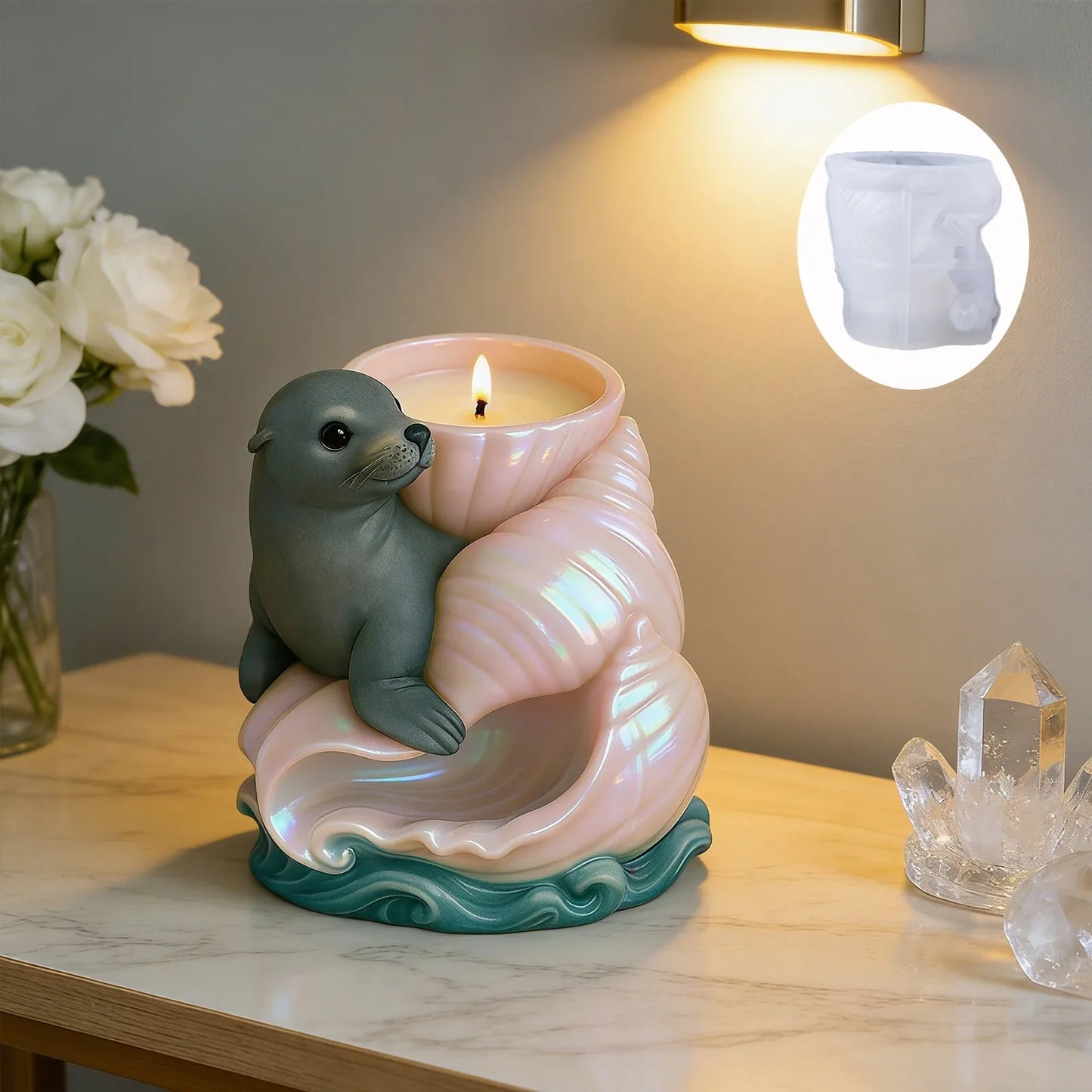Conch Shell Silicone Mold – DIY Cement, Gypsum & Epoxy Resin