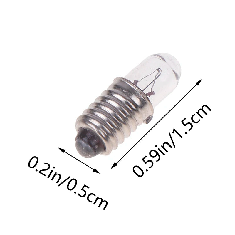 10Pcs/Lot Mini Indicator Light Bulb E5 Screw Mouth Miniature Lamp Light Bulb 6.3V 12V 24V 0.1A Small Bulb Signal Lamp Bead Peaceful Pleasures Health and Wellness