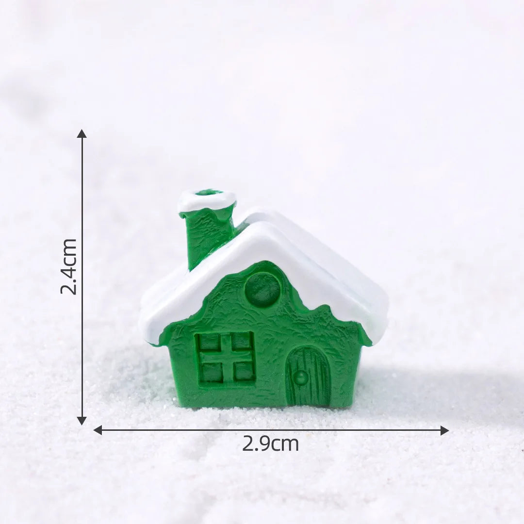 Mini Christmas Figurine Snowman Santa Claus Xmas Tree Deer Carriage Bell Figurine Home Bonsai Decor Micro Landscape Ornament Peaceful Pleasures Health and Wellness 8