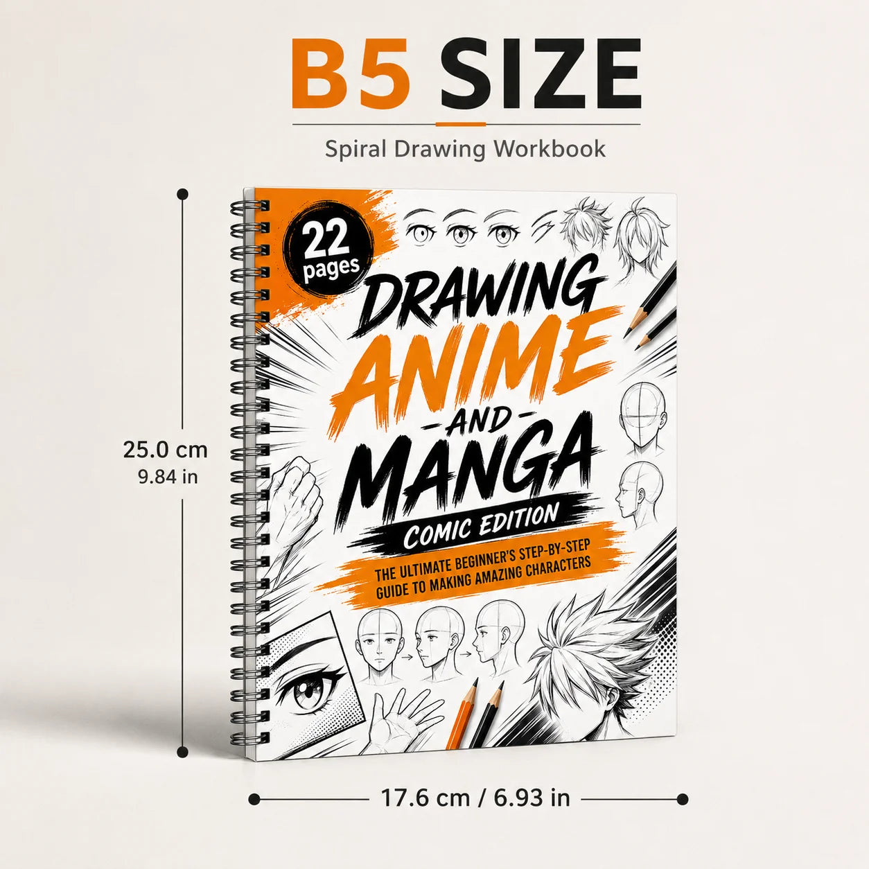 Anime Manga Drawing Workbook B5 Spiral Sketch Guide Beginners