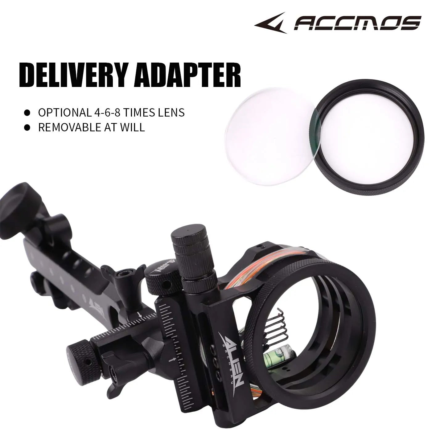 Compound Bow 5-Pin Archery Sight 2x 4x 6x 8x Magnification Optional