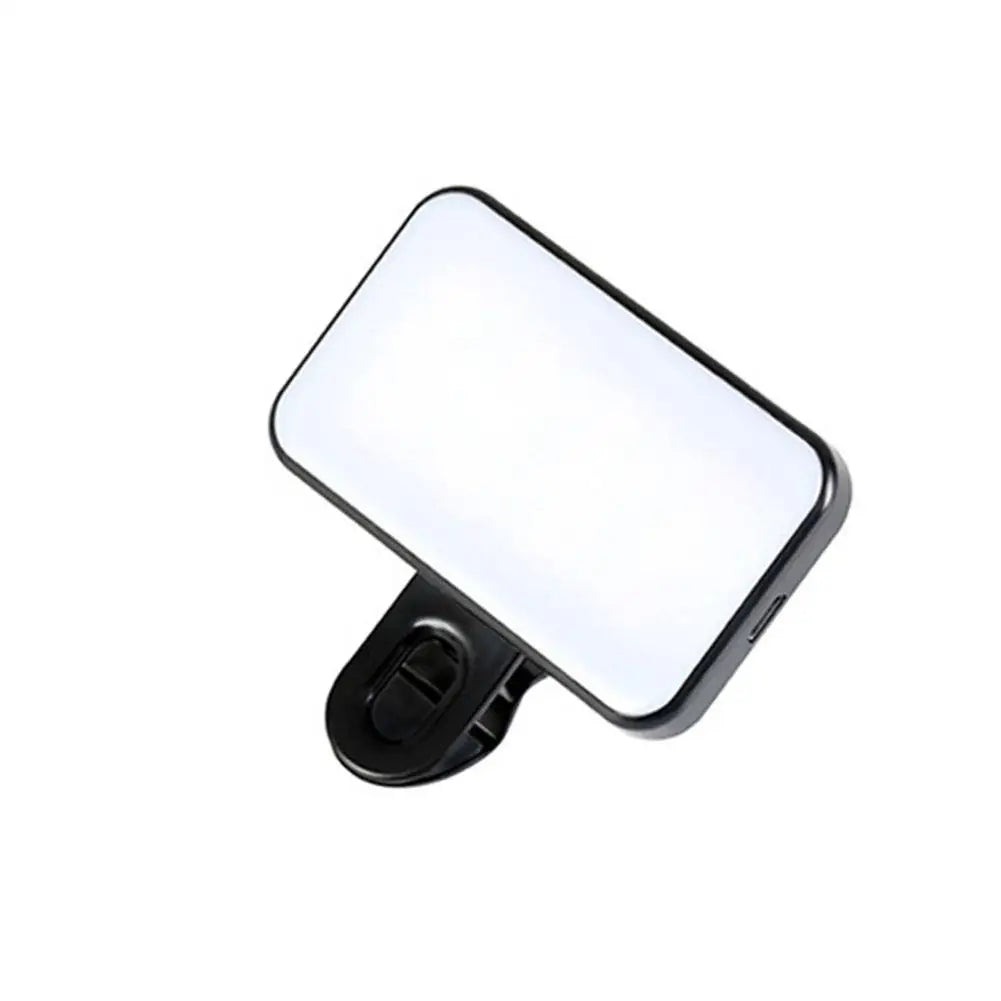 Mini LED Selfie Fill Light | 3-Mode Clip-On Ring Light Clip-On Selfie Light Peaceful Pleasures Health and Wellness black