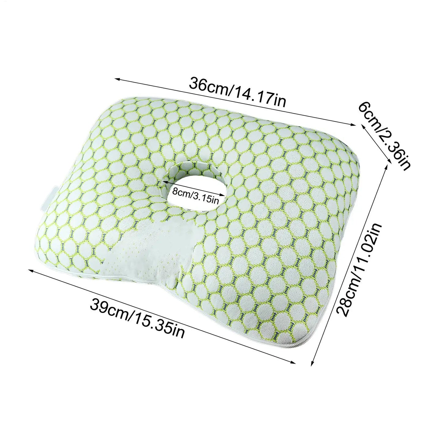 Donut Ear Pillow – Hollow Neck Support for Side Sleepers