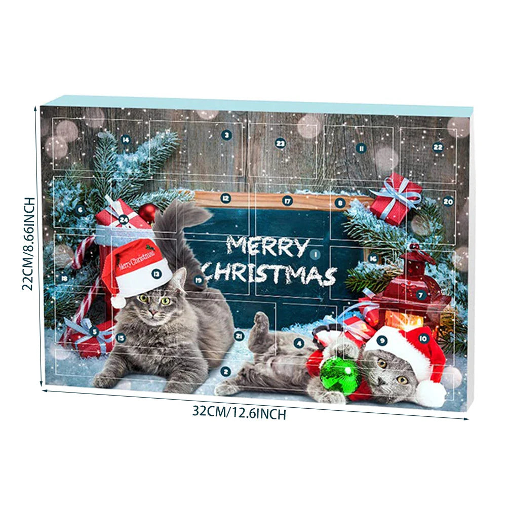 24-Piece Christmas Cat Toy Advent Calendar | Holiday Gift Set