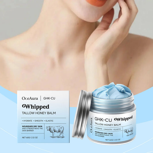 Ghk-Cu Beef Tallow Honey Balm Even Skin Enhance Skin Elasticity Body Moisturizer Sensitive Skin Deep Hydration Nourish Skin Care Peaceful Pleasures Health and Wellness