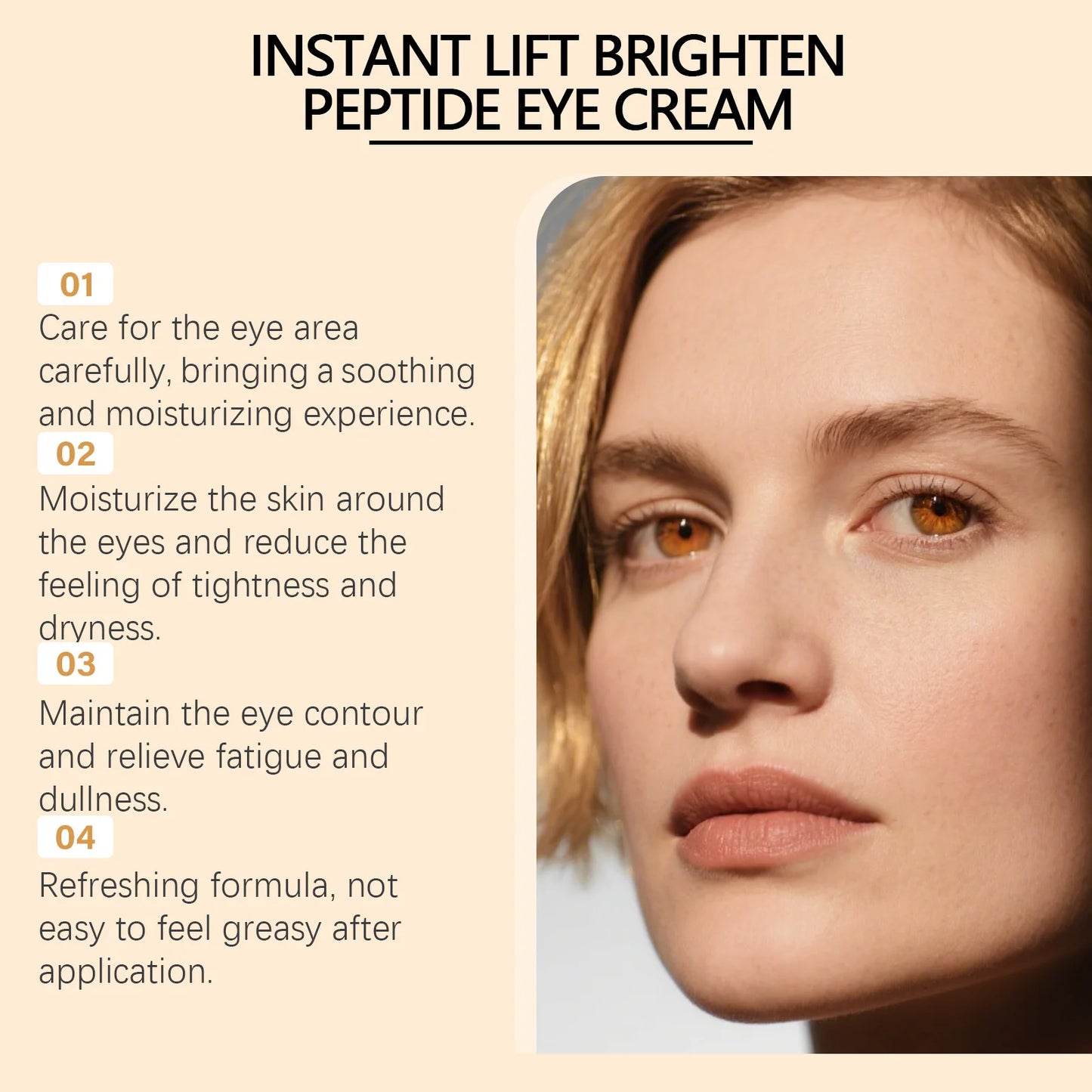 Peptide Eye Cream – Dark Circles, Puffiness & Anti-Aging