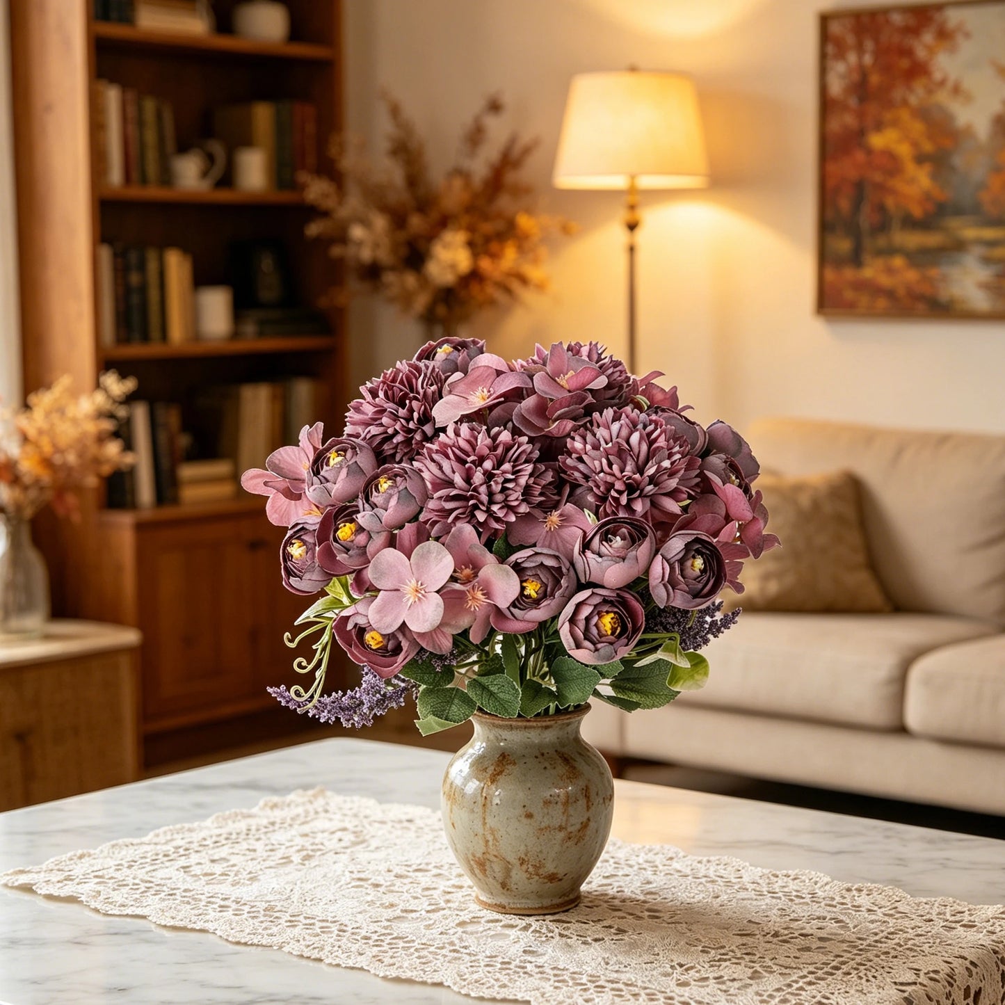 Silk Artificial Rose & Hydrangea Bouquet | Wedding Home Decor