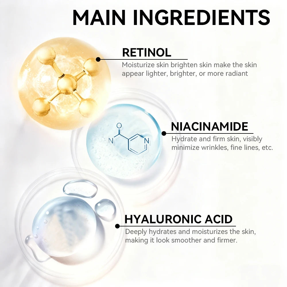 SUYARUN Retinol Gel Cream And Serum Set Anti-Aging Moisturizing Brightening Facial Skincare Treatment. Peaceful Pleasures Health and Wellness