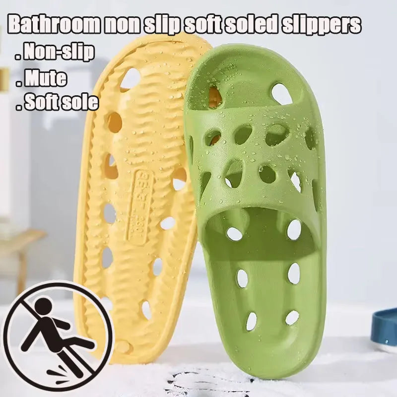Non-Slip Hollow Summer House Slippers – Soft Cushion Indoor