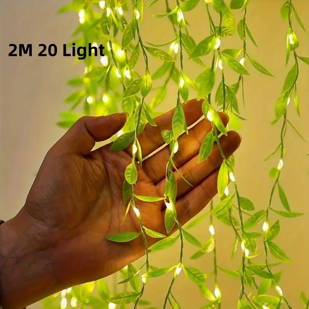 2M 20 LED Willow Fairy Light Vine – Artificial Flower Decor