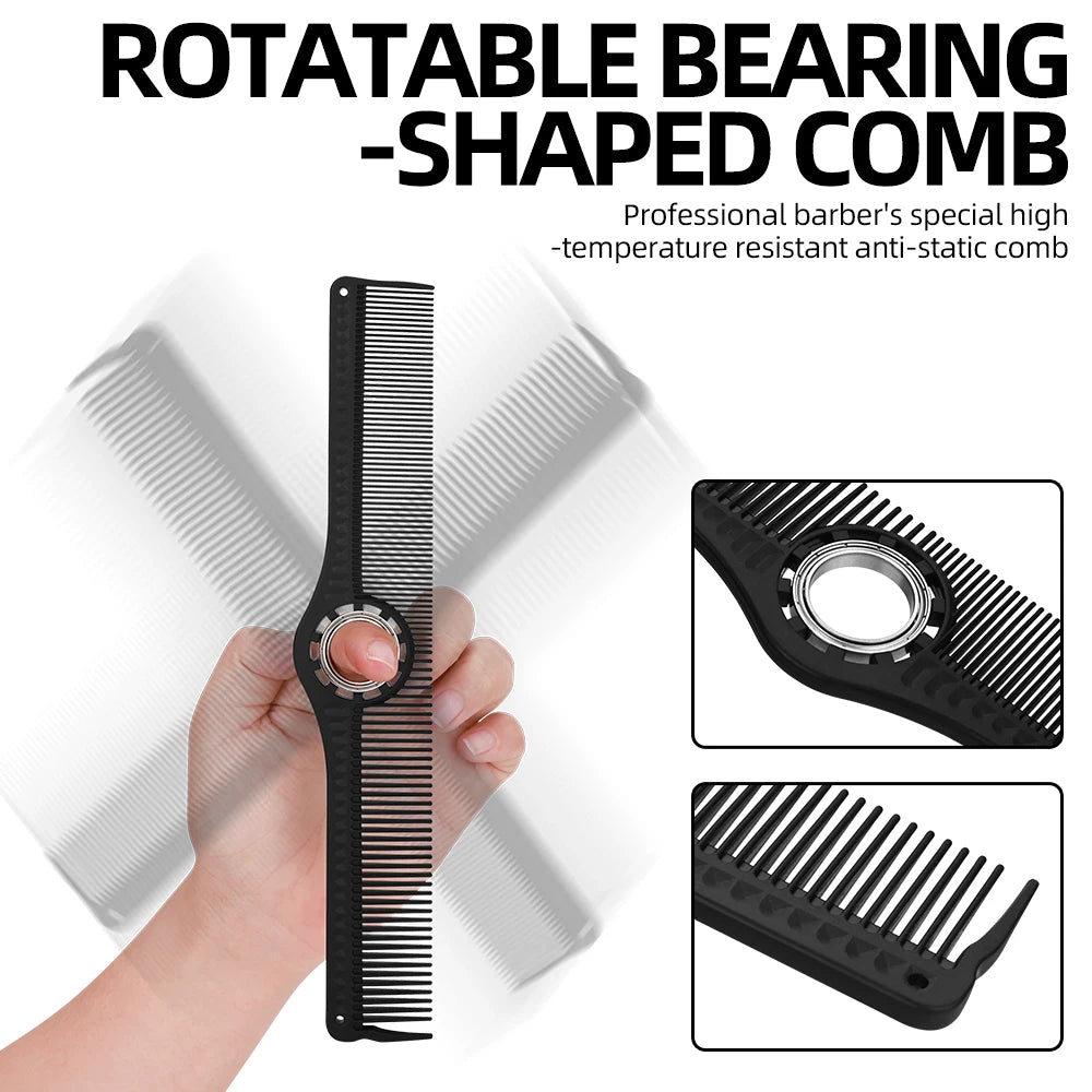 Colorful Plastic Hair Cutting Comb Set, Professional Detangling Comb With Metal Ring For Salon Barber Hair Styling Tools Peaceful Pleasures Health and Wellness