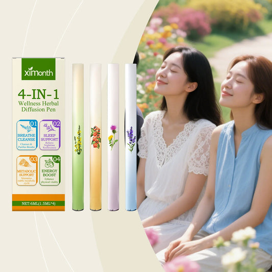 4-in-1 Aromatherapy Diffuser Pen | Breathing & Relaxation 4-Pack Aromatherapy Diffuser Pen Peaceful Pleasures Health and Wellness