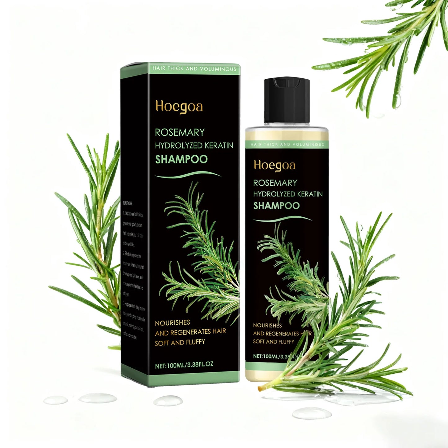 HOEGOA Rosemary Oil Shampoo for Hair Growth & Thinning