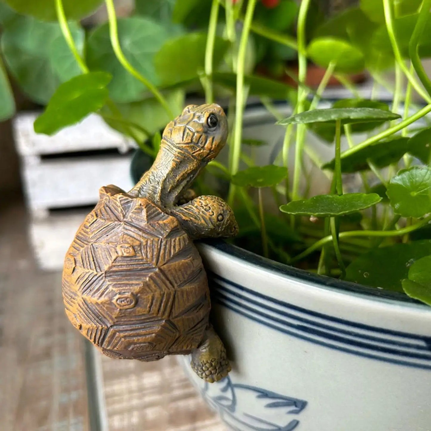 Tortoise Plant Pot Hanger | Cute Resin Turtle Garden Ornament