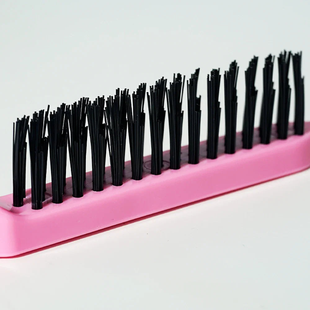 3-Piece Pink Hair Styling Kit – Comb, Teasing Brush & Cleaner