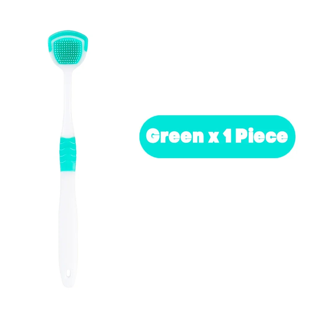 Vaclav 1Pc/4Pcs/8Pcs Silicone Tongue Scraper For Oral Hygiene,Tongue Cleaner Scraper For Oral Care,Tongue Brush Food Debris Clea Peaceful Pleasures Health and Wellness Green 1Piece