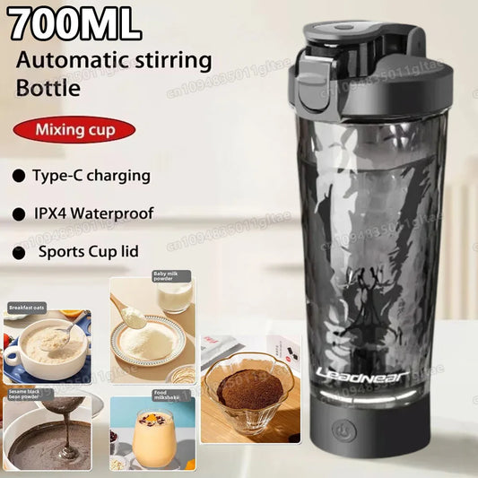 New Electric Protein Powder Mixing Cup 650Ml Automatic Shaker Bottle Mixer Milk Coffee New in Blender Kettle fro Gym Outdoor Cup Peaceful Pleasures Health and Wellness