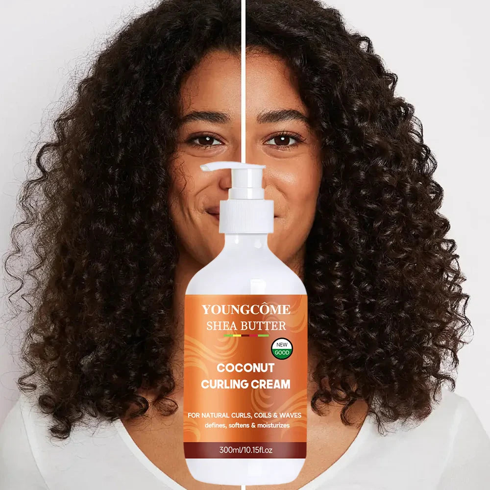YOUNGCOME Coconut Curl Cream – Hydrating Botanically-Based 100ml