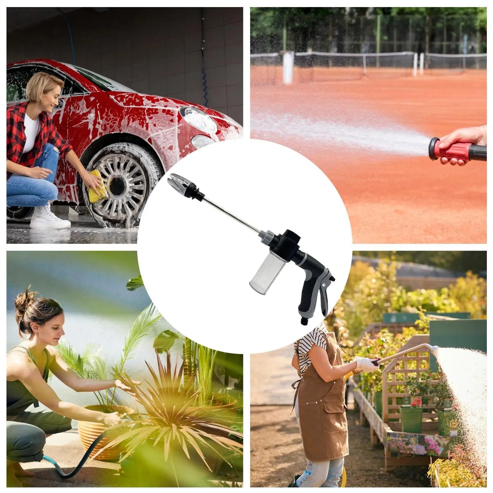 Electric Pressure Washer Portable Car Detailing Gun Adjustable Nozzle High Pressure Sprayer for Home Window Garden Yard Patio Peaceful Pleasures Health and Wellness