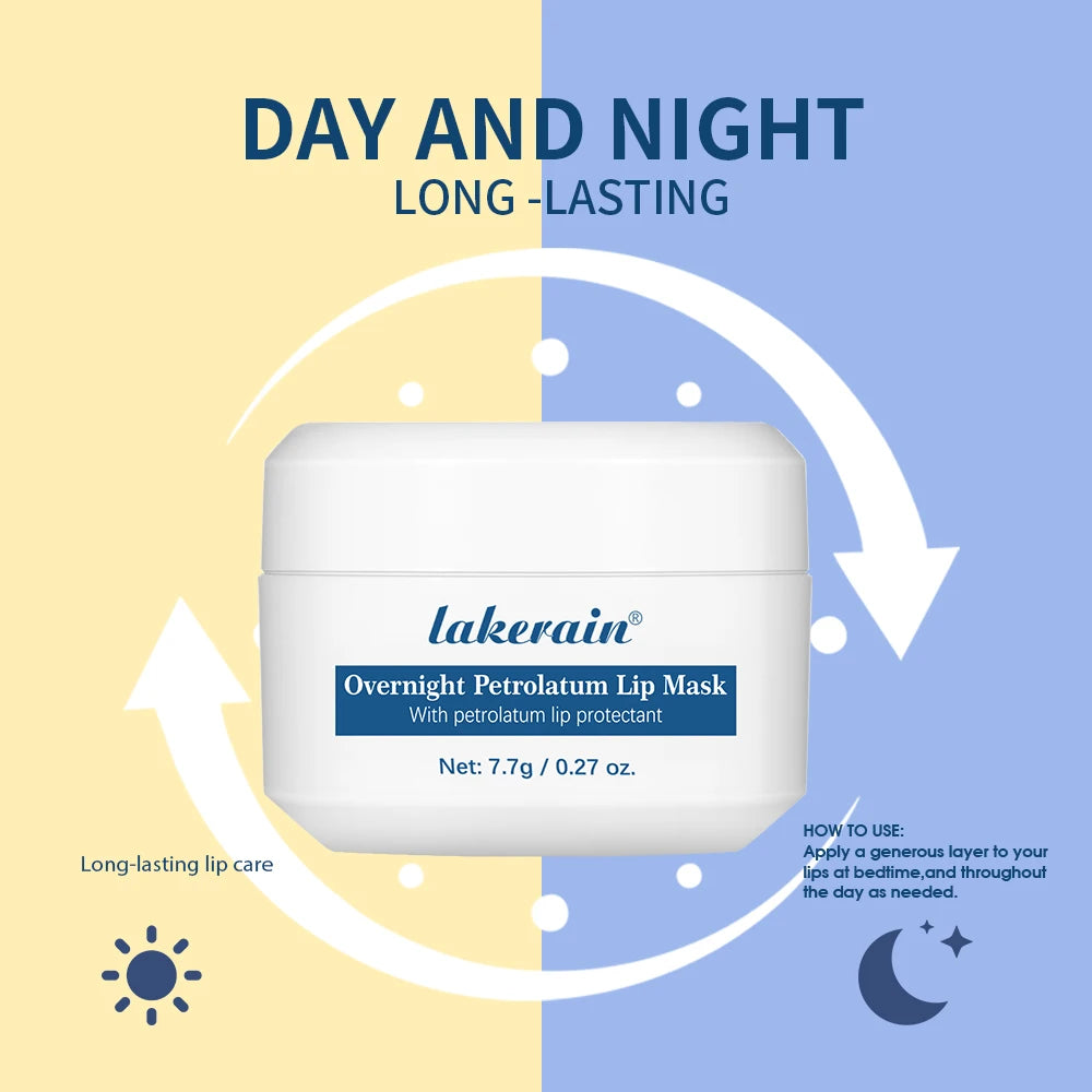 Overnight Petrolatum Lip Mask Long-lasting Moisturizing Nourishing Repair Improve Dry Lips Reduce Wrinkles Hydration Lip Balm Peaceful Pleasures Health and Wellness
