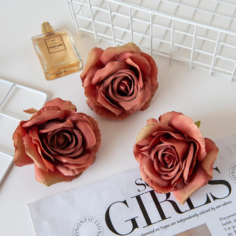 Silk Rose Artificial Flowers for Wedding, Home & DIY Décor