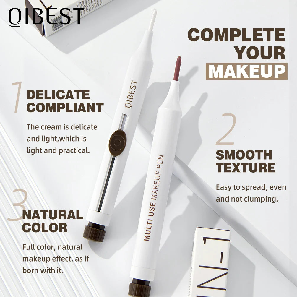 QiBest 4-in-1 Makeup Pen – Eyeliner, Brow, Lip & Highlighter