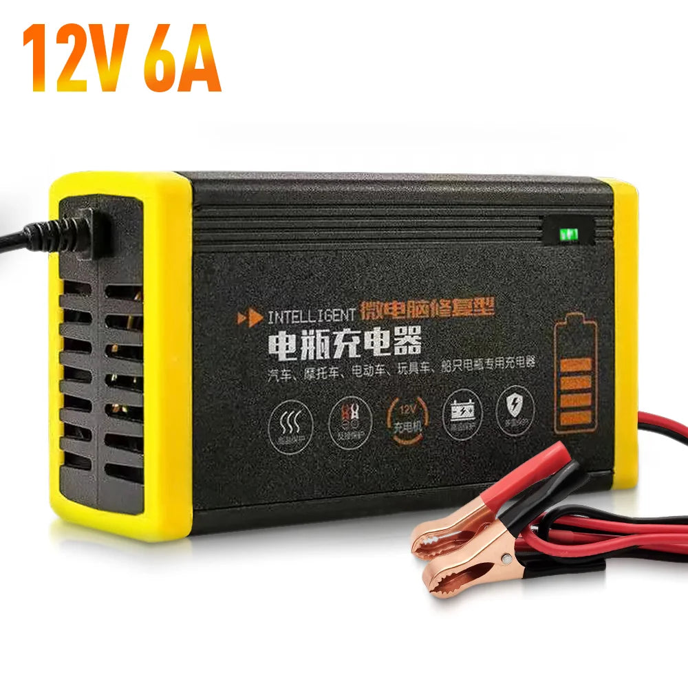 Car Battery Charger 10A 12V Automotive Battery Charger 24V 5A Car Accesorries Digital Display Detection Pulse Repair Car Charger Peaceful Pleasures Health and Wellness 6A Car Charger