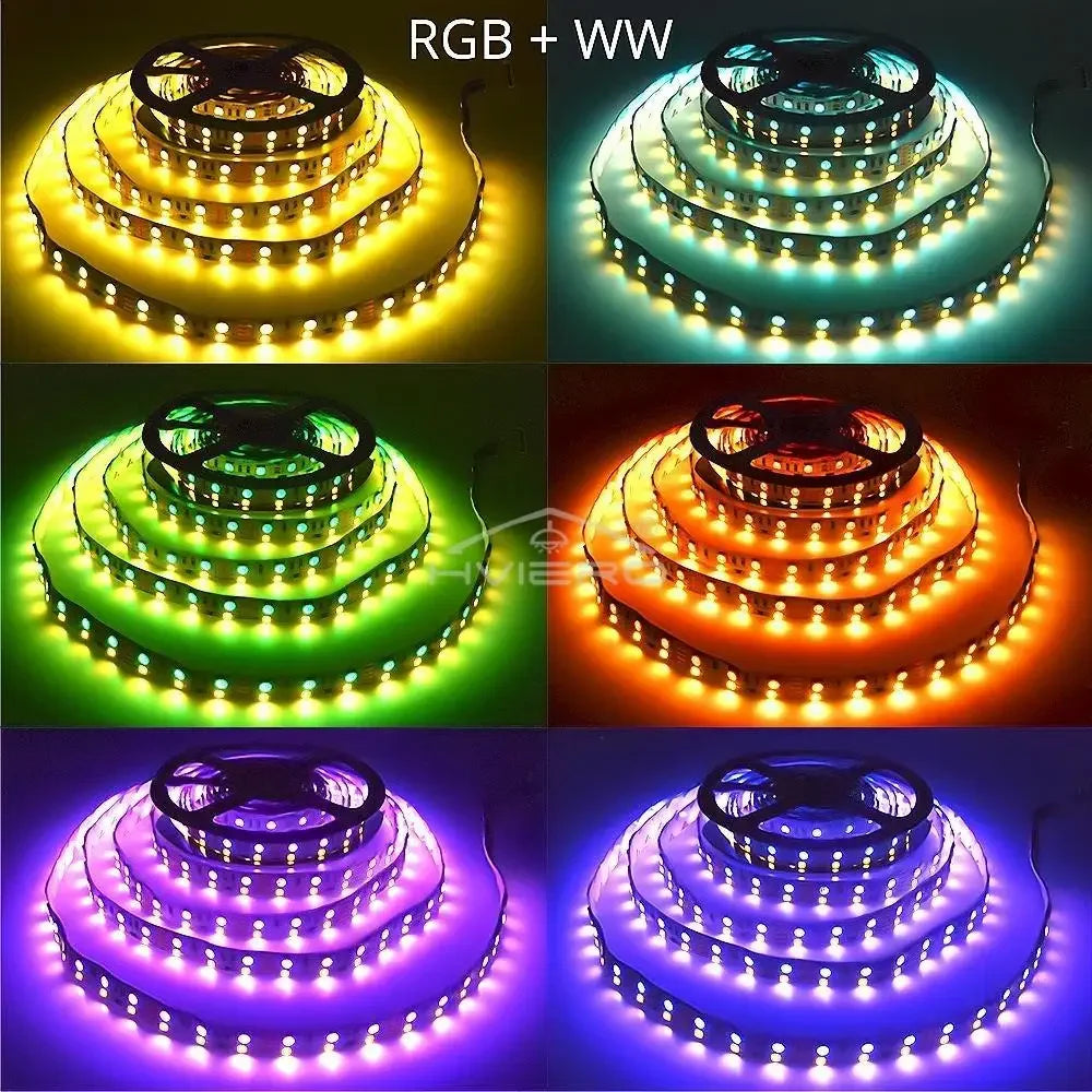 5M Double Row RGB LED Strip Light SMD 5050 DC 12V Flexible Neon