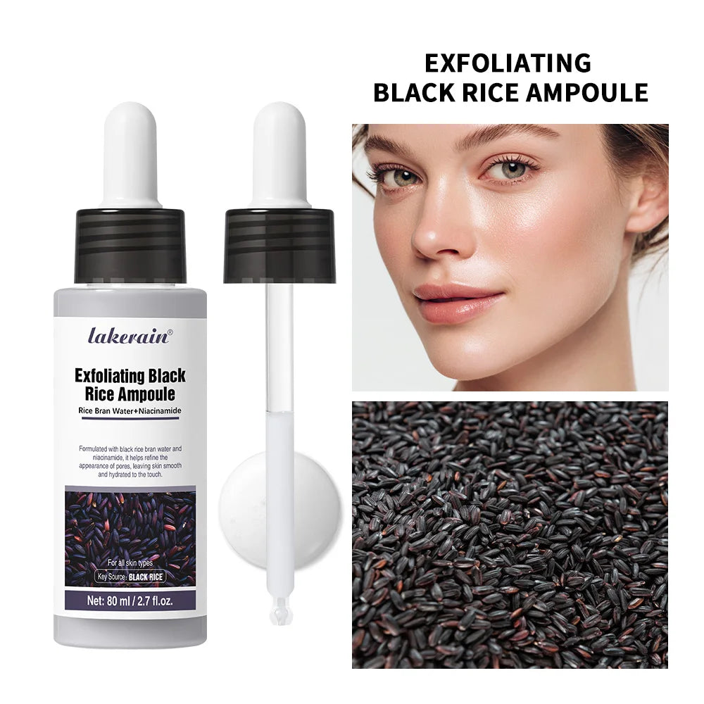 Rice Peeling Ampoule Soft Exfoliating Face and Body Scrub Dead Skin Cells Blackhead Remover for All Skin Types korean skin care Peaceful Pleasures Health and Wellness 2black rice
