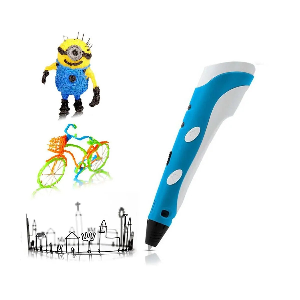 3D Pen Original DIY 3D Printing Pens With ABS Filament Creative Toy Birthday Gift for Kids Design Drawing 3D Printer Pen Peaceful Pleasures Health and Wellness