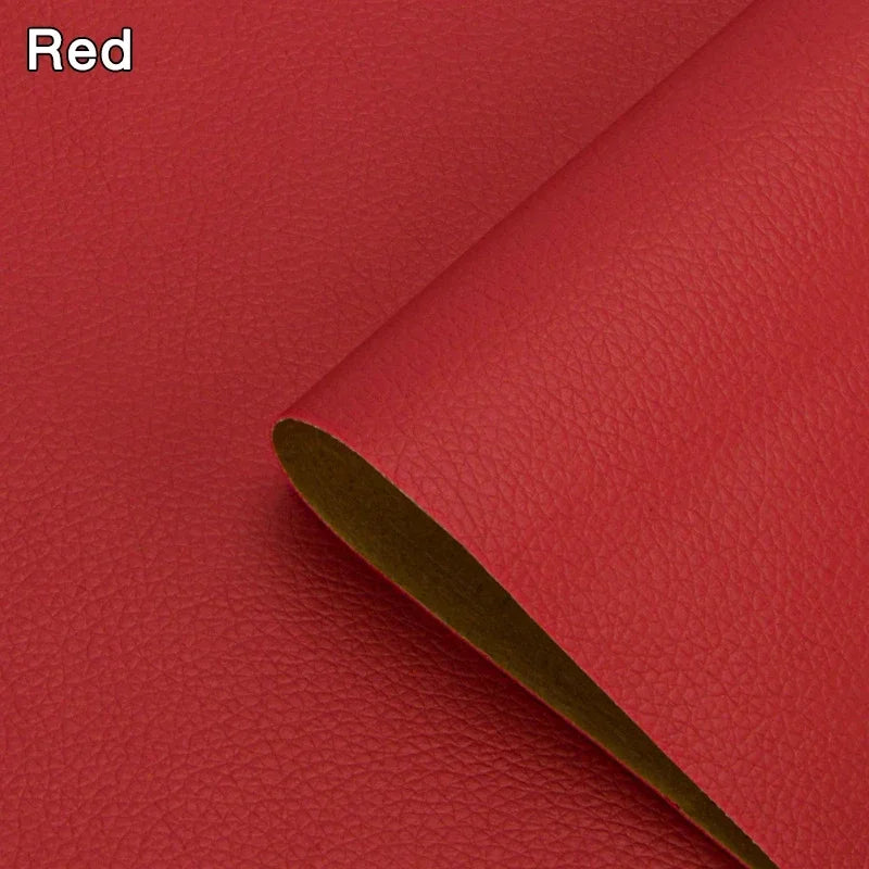 35-200cm Self Adhesive Leather Genuine Repair Patch Tape House DIY Fix For Sofa Moto Car Seat Chair Bag Sticker Patches PU Craft Peaceful Pleasures Health and Wellness Red 50x100cm