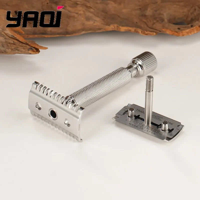 2026 New Arrival Yaqi BAENZIGER Stainless Steel Safety Professional Razor For Men Peaceful Pleasures Health and Wellness