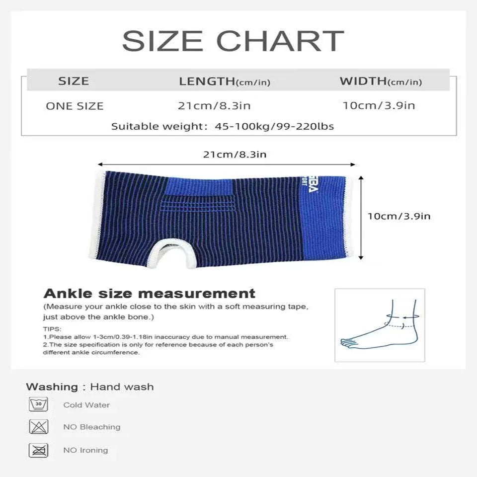 1 Pair One Size Elastic Breathable Ankle Support Sleves for Running Basketball Cycling Peaceful Pleasures Health and Wellness
