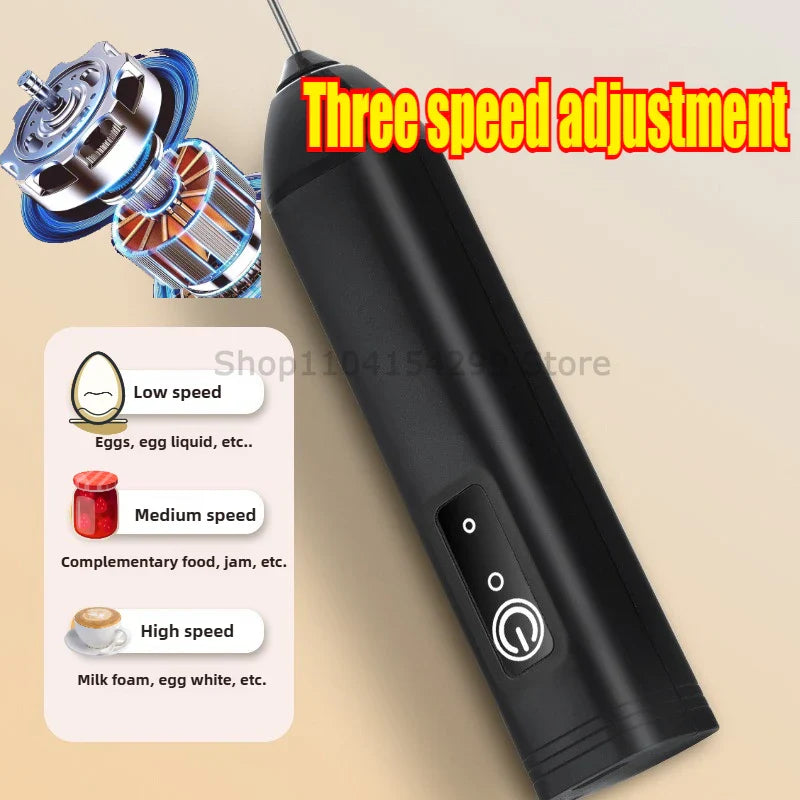 USB Handheld Milk Frother Electric Whisk for Coffee & Cappuccino