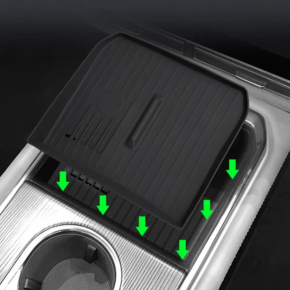 2025 Mazda EZ-6 Armrest Storage Box & Wireless Charging Pad Console Storage Organizer Peaceful Pleasures Health and Wellness