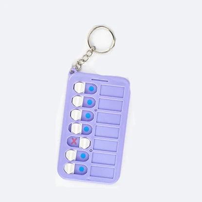 Kids Self-discipline Checklist Memo Board Portable Keychain Visual
